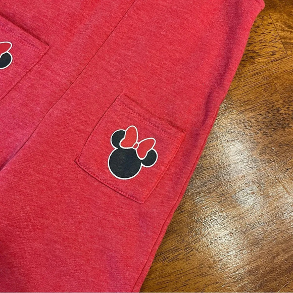 Disney Junior Minnie Mouse sweat-pant overalls red size 5t - Picture 2 of 5